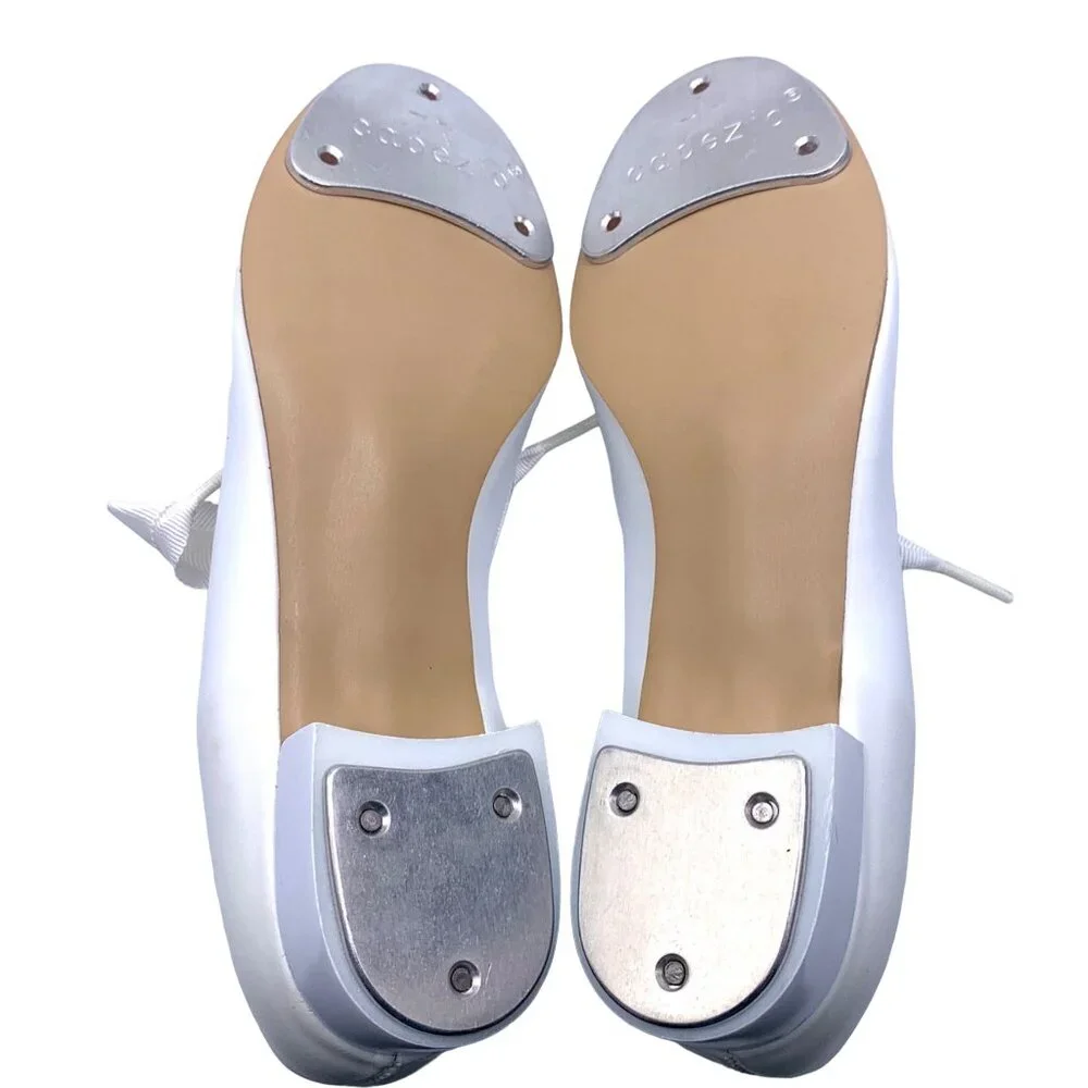 Capezio Mary Jane Tap Shoes White Womens 4.5 Girls 3 Dance New Recital 625